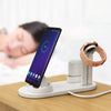 HQ-UD15 Rotatable Wireless Charging Base with Stand for Phones / iWatches / AirPods (White)
