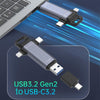 NK-951 3 in 1 USB3.2 to Type-C and 8 Pin Solid State USB Flash Drive with OTG Function