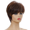 WIG-155 Ladies Short Curly Wig High Temperature Silk Chemical Fiber Headgear(Brown)