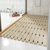 Shower Room Bathing Anti-slip Foot Mat Household Waterproof Anti-fall Bathroom Floor Mat, Size: 43x61cm(Beige)