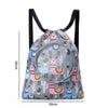 Wet And Dry Separation Waterproof Drawstring Shoulder Beach Swimming Bag For Children Gray S