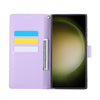 For Samsung Galaxy S23 Ultra 5G Rose Flower Embossed 3-Card Slots Leather Phone Case(Purple)
