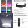 22cm Colorful LED Light Electric Rotating Display Stand Turntable, Style:Power Plug-in(Black)