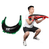 KR Fitness Training Sandbag Weight-Bearing Exercise Equipment Croissant without Filler(Black Leather + Green Ribbon)