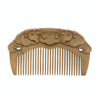 8cm Cloud Green Sandalwood Retro Style Carved Portable Wooden Comb