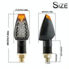 2 PCS KC025 Motorcycle 14LED Turn Signal Light(Black Shell + Transparent Black Lenses)