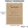 12 Zodiac Signs With Diamonds Necklace Card Rhinestones Collarbone Chain Pendant, Style: Sagittarius Golden