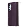 For Samsung Galaxy A54 Nine-card Slots Zipper Wallet Bag Leather Phone Case(Dark Purple)