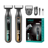 VGR V-360 5W USB Digital Display Electric T-shaped Shaver(Green)