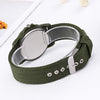 055 Men Canvas Strap Luminous Watch(Green)