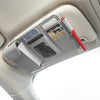 Car Sun Visor Storage Glasses Case Card Holder Bill Document Holder(Grey)