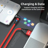 ENKAY 3A USB to Type-C / 8 Pin Magnetic 540 Degrees Rotating Fast Charging Cable, Length:1m(Black)