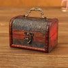 Wooden Crystal Jewelry Storage Box Antique Distressed Wedding Candy Gift Box(6076J Copper Money)