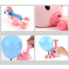 Piggy Air Powered Balloon Car Friction Car Children Intellectual Toy(Blue)