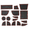 Car Water Cup Gate Slot Mats Plastic Red Anti-Slip Interior Door Pad for Mazda CX-5 2013-2014