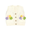 Baby Girl Knitted Vest Flower Sweater Outer Undershirt, Size: 120cm(Beige)