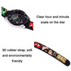 JNEW 6811-86172 Children Cartoon 3D Dinosaur Silicone Strap Waterproof Quartz Watch(Alloy Black)