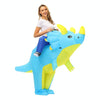 Halloween Dinosaur Inflatable Clothes Polyester 3D Cartoon Doll Clothing, Size:S(80-120cm)(Triceratops)