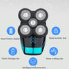 Electric Shaver Rechargeable Razor Intelligent Digital Display Bald Hair Clipper,Style: Blue