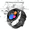 HD1 1.3 Inch AMOLED Screen Smart Watch with NFC Function(Gold Steel+Silicone Strap)