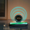 K22T 15W Multifunctional Rotatable Clock Night Light Wireless Fast Charger, Color: White