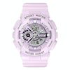 SANDA Outdoor Leisure Waterproof Multifunctional Luminous Electronic Watch(Sand Incense Purple Men)