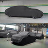 Anti-Dust Anti-UV Heat-insulating Elastic Force Cotton Car Cover for Hatchback Car, Size: 3.9m~4.19m(Black)