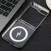 For Samsung Galaxy Z Flip5 6D Glossy Electroplated PC MagSafe Phone Case(Meteorite Black)