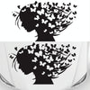 D-956 Butterfly Girl Pattern Car Modified Decorative Sticker(Black)