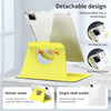For iPad Air 13 2024 / Pro 12.9 2022 360 Rotation Detachable Clear Acrylic Leather Tablet Case(Yellow)