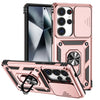 For Samsung Galaxy S25 Ultra 5G Sliding Camshield Holder Phone Case(Rose Gold)