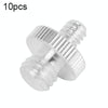 10pcs 1/4 to 3/8 Stainless Steel Screw for Tripod Heads(Silver)