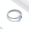 S925 Sterling Silver Platinum Plated Moonlight Lovers Women Open Ring
