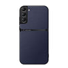 For Samsung Galaxy S21 FE 5G Litchi Leather Magnetic Full Coverage Shockproof Phone Case(Navy Blue)