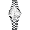 OLEVS 9931 Women Butterfly Buckle Luminous Waterproof Quartz Watch(White + Silver)