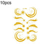 10 PCS Hot Stamping Waterproof Music Festival Face Tattoo Sticker(VS-006)