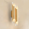 White light Modern Wall Lamp LED Aluminum Alloy Pipe Lighting, Style:Double-tube Gold