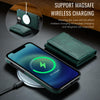 For iPhone 12 / 12 Pro DG.MING MAGKING-K2 Series MagSafe RFID Card Bag Detachable Phone Case(Green)