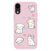 For iPhone XR Skin Feeling Jelly TPU Hybrid PC Phone Case(Love Puppy Pink)