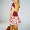 Women Sexy Backless Top Comfortable Breathable Slim Fit T-Shirt, Size: S(ESSO026 Wine Red)