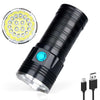 3 Gears, K18MAX 18xT6, Luminous Flux: 5400lm LED Flashlight(Black)