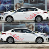 2 PCS/Set D-483 Flower Pattern Car Modified Decorative Sticker(Red)
