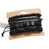 TZ486 Personality Retro Woven Leather DIY Combination Bracelet(4 In 1)