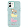 For iPhone 12 Skin Feeling Jelly TPU Hybrid PC Phone Case(Three Puppies Light Green)