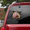 6 PCS Animal Wall Stickers Pig Hoisting Car Window Static Stickers(Pig 04)