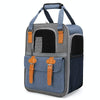 Foldable Pet Carrier Backpack, Breathable Cat Dog Travel Bag, Blue