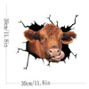 7 PCS Animal Wall Stickers Cattle Head Hoisting Car Window Static Stickers(Cow 02)