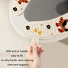 1pair Adhesive Waterproof Four-Season Universal Toilet Mat(Dot Puppy)