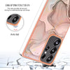 For Samsung Galaxy S25 Ultra 5G Electroplating Marble Dual-side IMD Phone Case(Rose Gold 015)