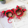 Strawberry Cat Hat | Knitted Pet Hat | Small